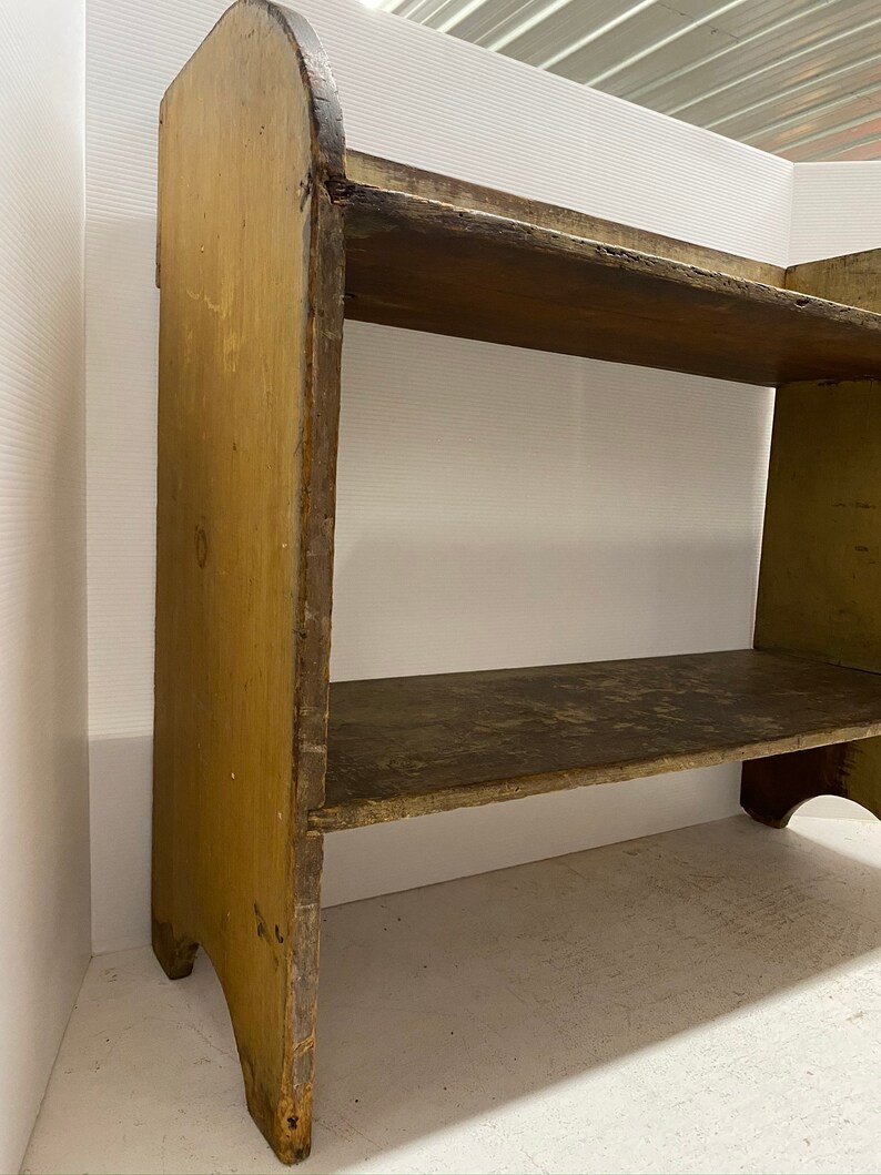 Primitive antique PA bucket bench Etsy