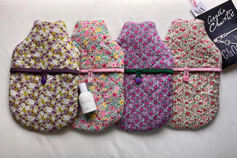 Liberty Hot Water Bottle Cover, Quilted Hot Water Bottle Cover, Hot