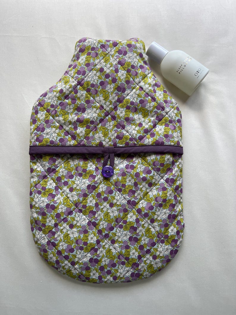 Liberty Hot Water Bottle Cover, Quilted Hot Water Bottle Cover, Hot