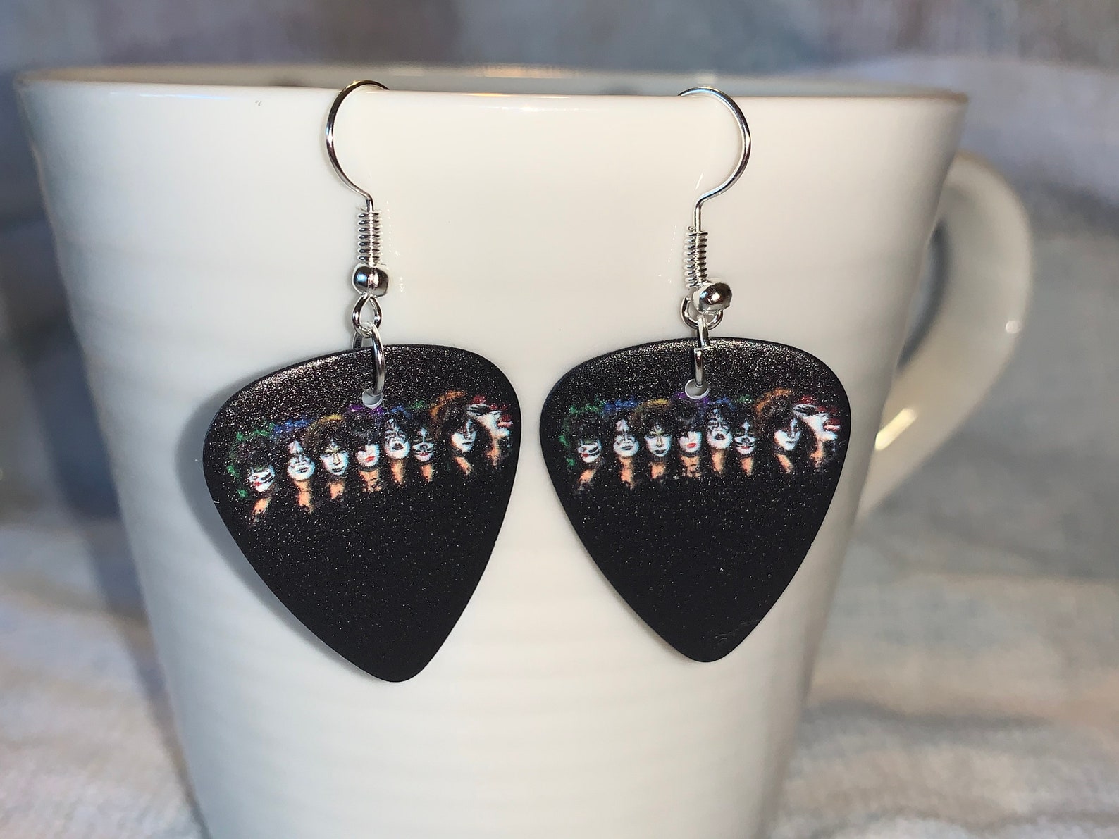 Guitar Pick Earrings Inspired by the Classic Rock Bands. Etsy
