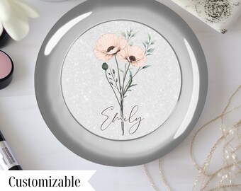 Personalized Compact Mirror, Pocket Mirror, Bridesmaid Gift, Custom Engraved Mirror, Customized Bridesmaid Mirror, Bridal Party Gift Ideas