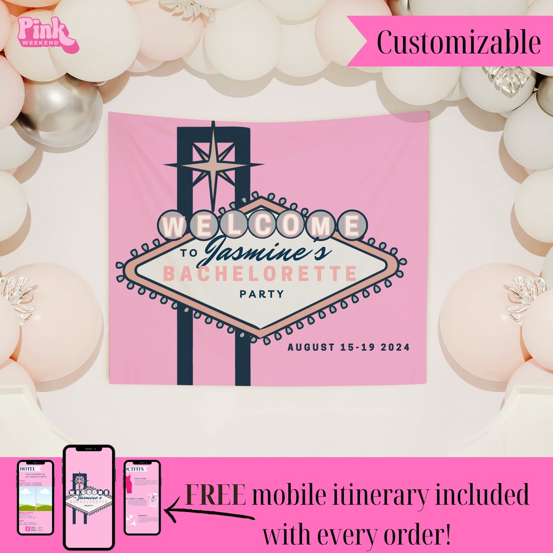 Custom Las Vegas Tapestry Fabulous Las Vegas Sign in Pink Etsy