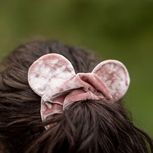 Velvet Mouse Ear Scrunchies- Pack of 3