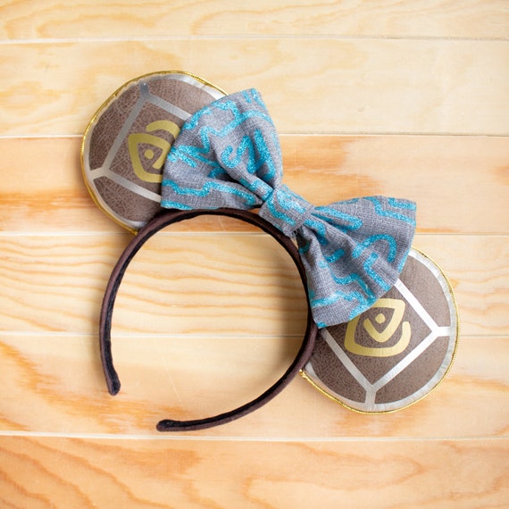 Disney Teal and Brown Patterned Ears Headband Flynn Rider Couture Ears - Etsy Denmark main image 3