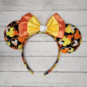 Candy Corn Mouse Ears | Halloween Mouse Ears | Orange mouse ears | Mouse Ear Headband