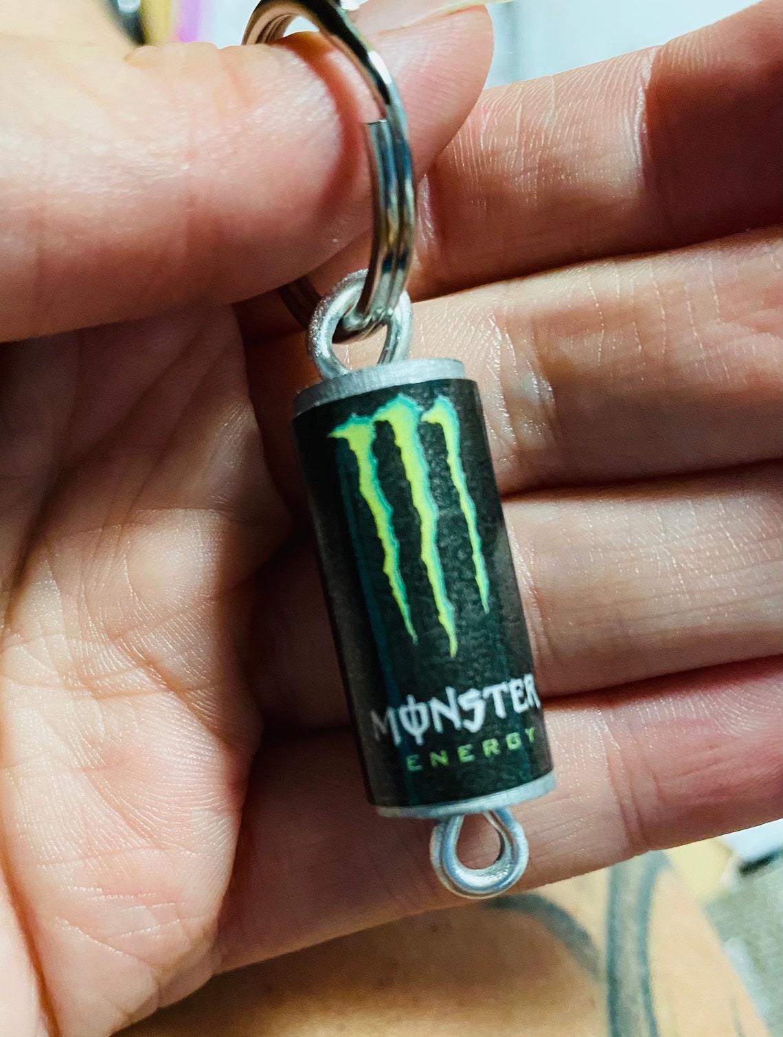 Monster Energy Keychain. Monster Energy Drink Gift. Funny Etsy