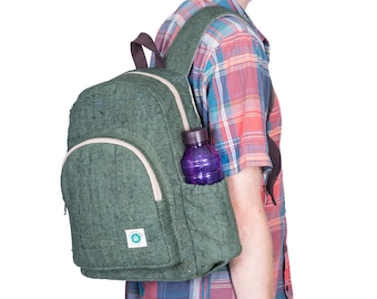 Green Backpack | Hemp Backpack | Men's Backpack | Women's Backpack | Back to School Backpack