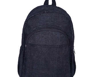 Black Backpack | Hemp Backpack | Men's Backpack | Women's Backpack | Back to School Backpack