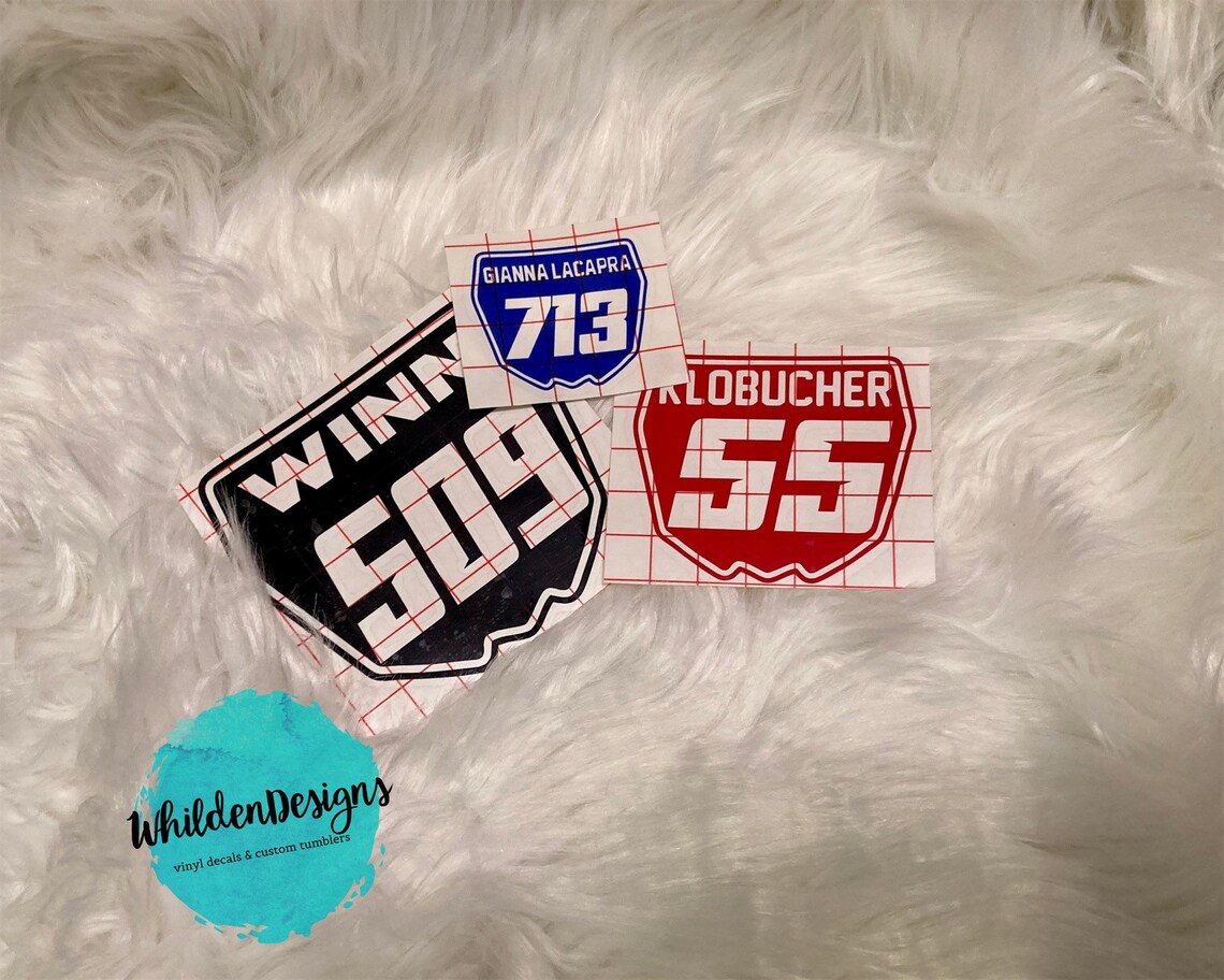 Custom number plate decal dirt bike number plate decal dirt Etsy