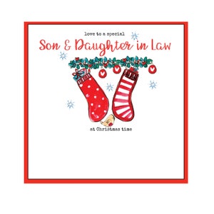 Handmade Son & Daughter in law Christmas Card