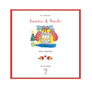 Handmade Auntie & Uncle Christmas Card