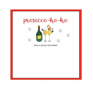 Prosecco Ho Ho Ho, cartão de Natal divertido