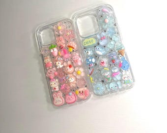 Jelly Charm Phone Case w/ Rhinestone