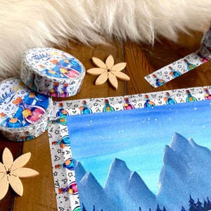 Zaubertrank Washi Tape als Masking Tape für Aquarellmalerei, buntes Klebeband als Deko und Geschenk für Bujo, Journal und Scrapbook-Fans Bild 5
