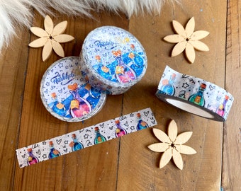 Zaubertrank Washi Tape als Masking Tape für Aquarellmalerei, buntes Klebeband als Deko und Geschenk für Bujo, Journal und Scrapbook-Fans