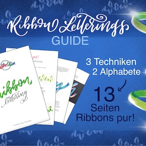 Handlettering Guide zu Ribbon Letterings mit der aufregenden 3D-Geschenkband-Optik für Kalligrafie-Einsteiger und Fortgeschrittene