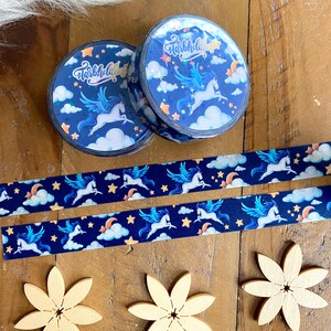 Pegasus Washi Tape als Masking Tape für Aquarellmalerei, buntes Klebeband als Deko und Geschenk für Bujo, Journal und Scrapbook-Fans