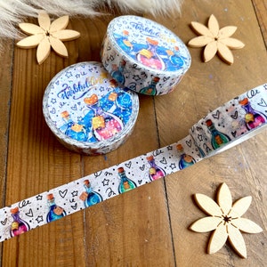 Zaubertrank Washi Tape als Masking Tape für Aquarellmalerei, buntes Klebeband als Deko und Geschenk für Bujo, Journal und Scrapbook-Fans Bild 10