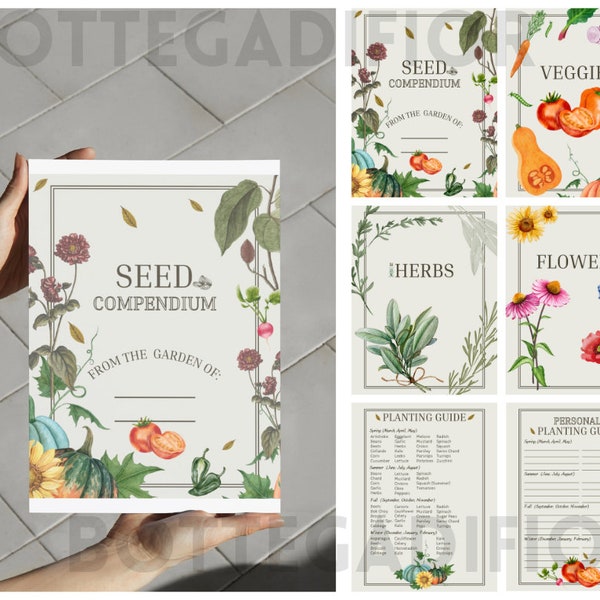 DIY Country Garden Style Seed Binder/Organizer (Digital Files Only)