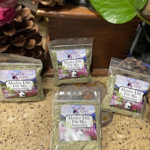 4 pack Alaska Dill Dip Mix Seasoning Dip Made in Alaska Dressing Fresh Tangy
