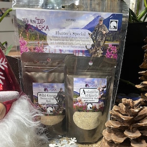 Paquete de regalo de condimento de caza y ajo - Hecho en Alaska