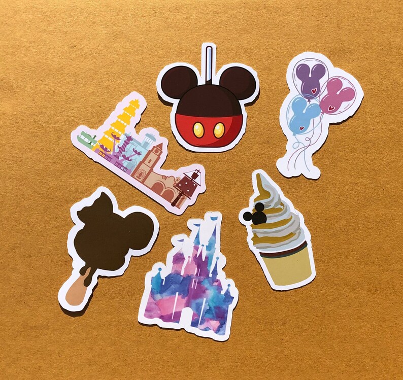 Disneyland Sticker Pack Cute for water bottle Hydroflask Etsy