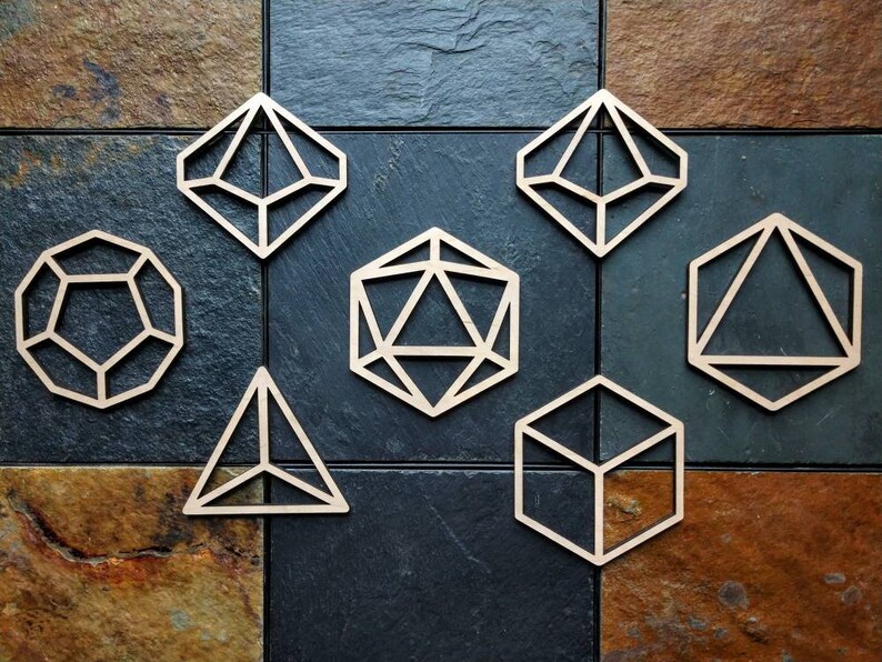 Dice Set Wall Decor Table Top RPG Wall Art Full Dice Set Etsy