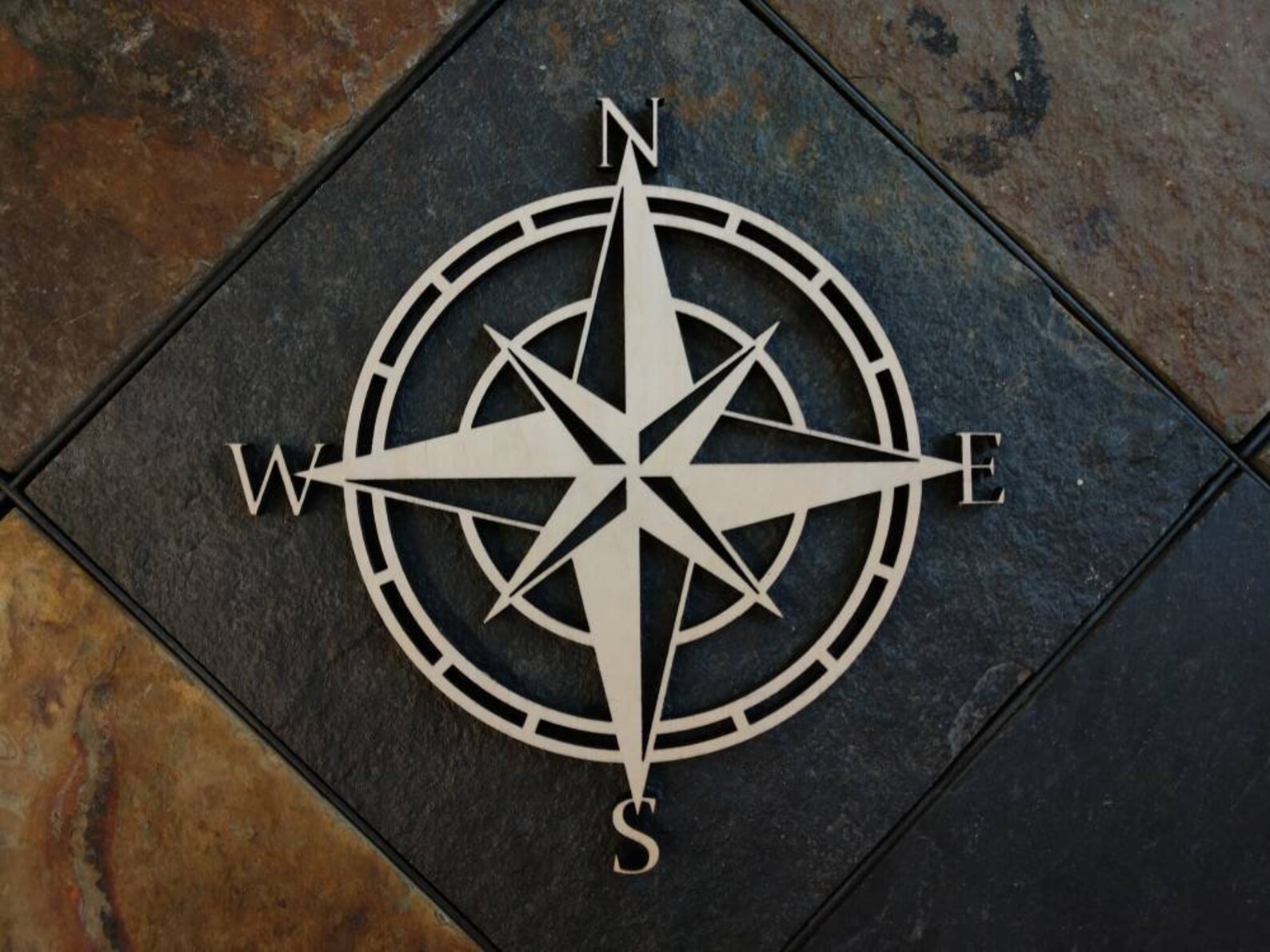 Compass Rose Décor Laser Cut Compass Compass Wall Decor Etsy