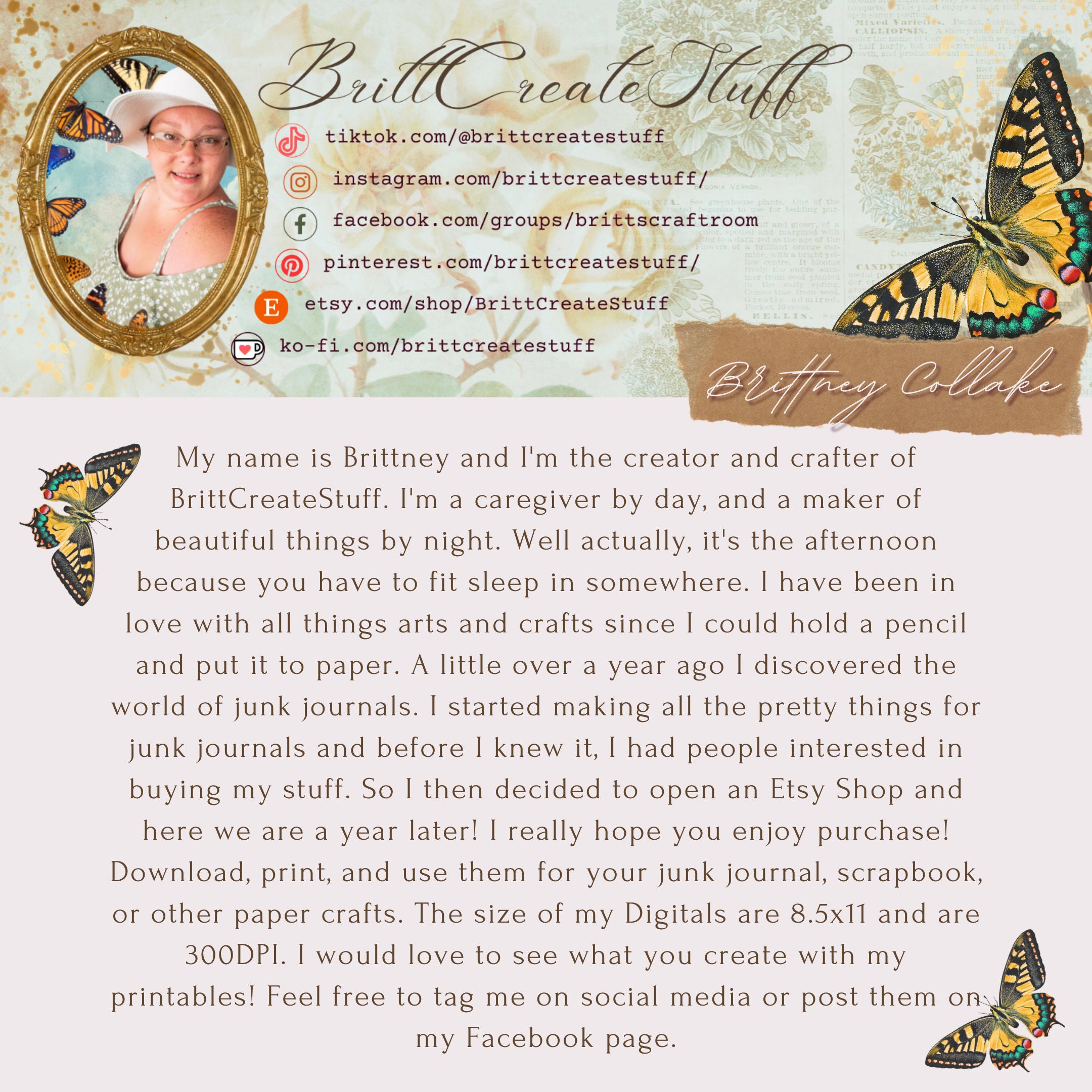 DIY Catalog Digital Template, Junk Journal, Scrapbook, Crafts