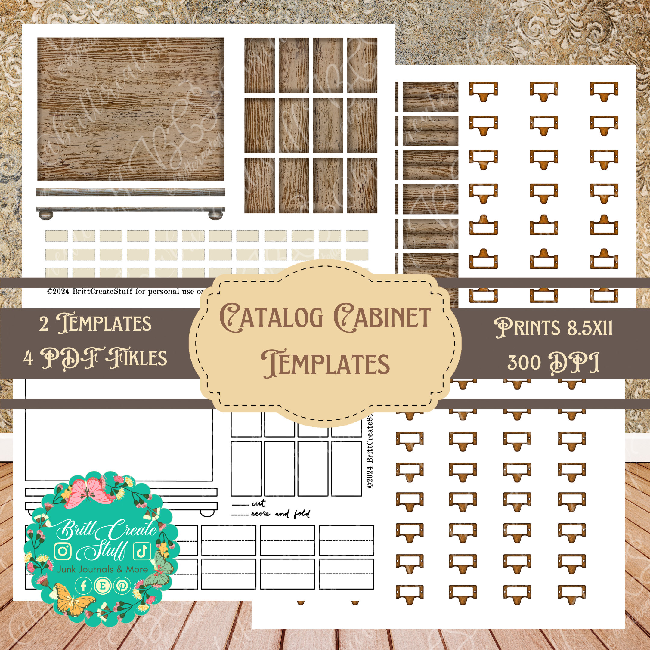 DIY Catalog Digital Template, Junk Journal, Scrapbook, Crafts