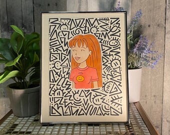 Quinn Morgendorffer—Daria Art—90s—Copic and Sharpie Marker Art—8”x6”—Unframed