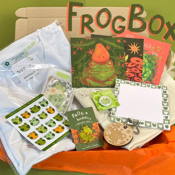 Frogbox | gift box filled with frog themed goodies