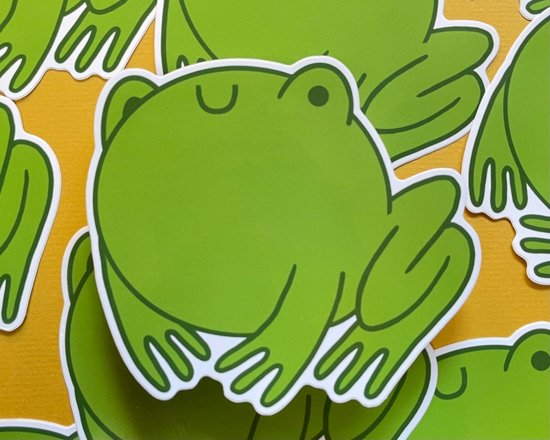 Chunky Frog Sticker | Waterproof Vinyl Sticker - Etsy