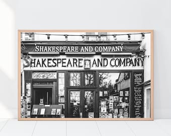 Shakespeare and Company, Paris Wall Art, Paris Photos, Book Shop, Paris Book Store, Paris Art, French Photography, Gifts for book lovers,