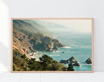 California Coast Photography, Big Sur Photo, Ocean Cliffs, Pacific Ocean, Travel Photography, Beach Wall Art, Home Decor, Film Photography