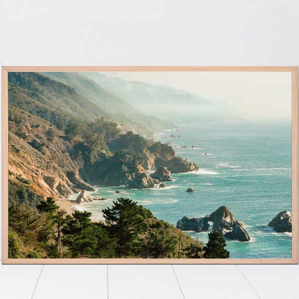 California Coast Photography, Big Sur Photo, Ocean Cliffs, Pacific Ocean, Travel Photography, Beach Wall Art, Home Decor, Film Photography