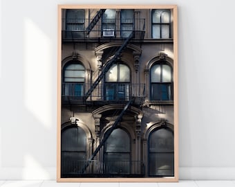 New York City Photography, Brooklyn Wall Art, Brownstone Architecture Photo, Travel Photography, 8 x 12, 12 x 18 Print, New York City