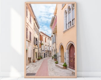 Eze Print, French Village Photo, South of France, Travel Photography, Wall Art, Home Decor, Living Room Wall Art, Shutters