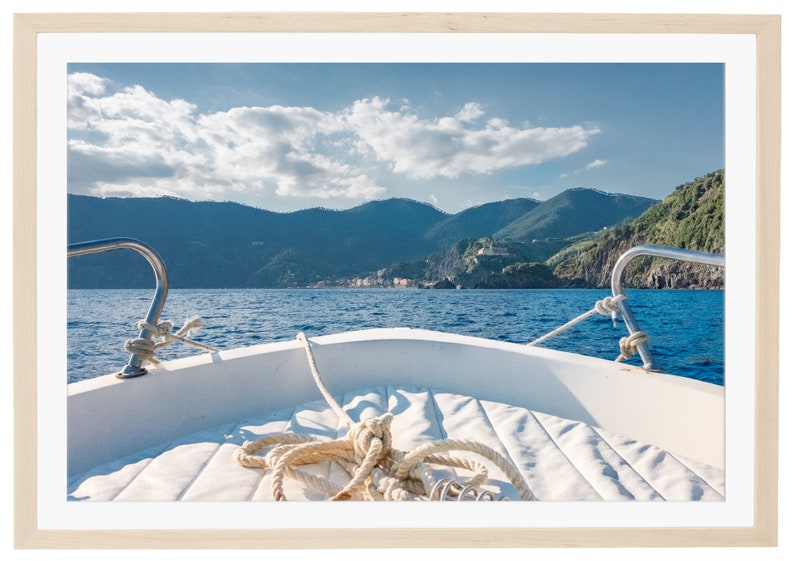 Italy Wall Art Italian Decor Travel Photography Boat Wall Art Cinque Terre Boat Photo Mediterranean Sea Print Home Decor