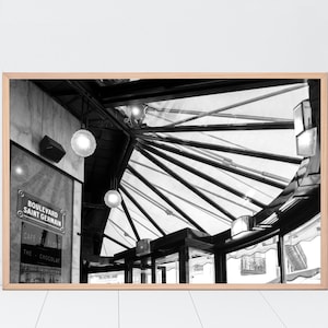 Paris Cafe Print, French Architecture, Black & White Photo, Travel Photography, Wall Art, Home Decor, Original Lindsey Foard Photography