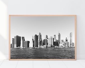 Manhattan Skyline Black and White Fine Art Print, New York Wall Art, Skyline Photo,  New York City, NYC Cityscape, New York Art, NYC Gifts