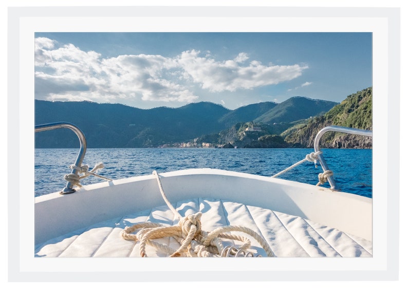 Italy Wall Art Italian Decor Travel Photography Boat Wall Art Cinque Terre Boat Photo Mediterranean Sea Print Home Decor