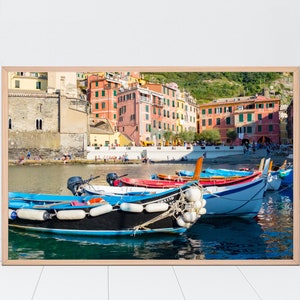 Italy Boat Photo, Italy Photography, Cinque Terre Print, Boats Photo, Travel Photography, Wall Art, Home Decor, Mediterranean Sea, Blue