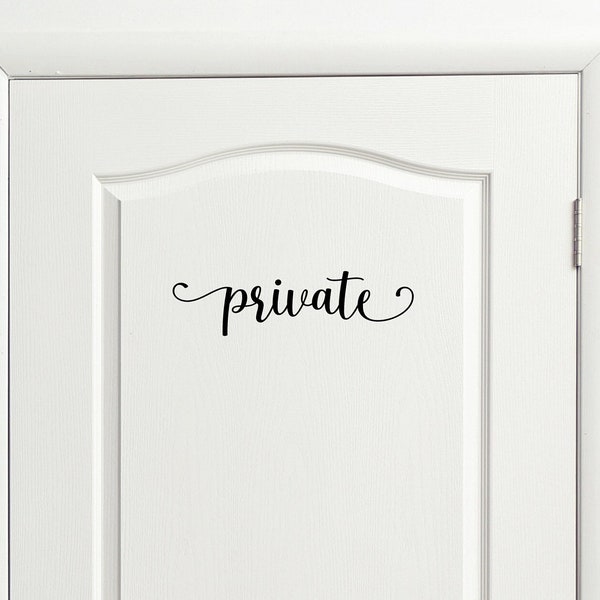 PRIVATE Door decal - Private Wall decal - Private Room vinyl lettering sticker - Office Door Decals for business and home office decor
