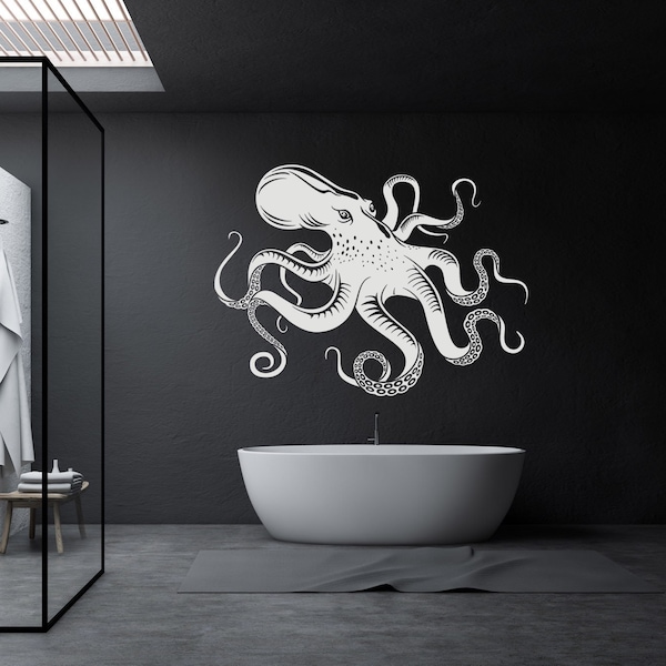 Octopus Wall Decal Etsy