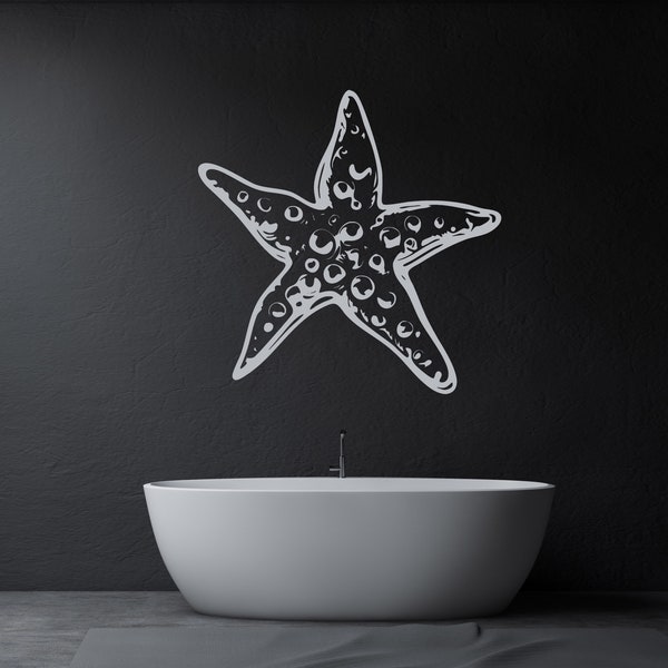 STARFISH Wall Decal - Starfish Wall Sticker - Starfish Wall Art - Seaside decoration - Bathroom Beach House Decor