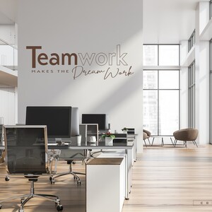 Teamwork Makes the Dream Work Wall Decal – Teamwork Wall Art ...