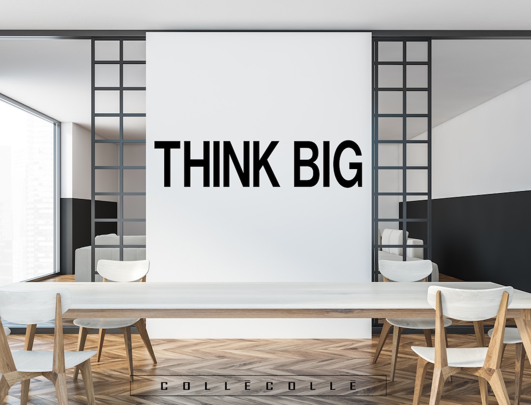 Think Big Wall Decal Big Office Wall Vinyl Decal Home Etsy
