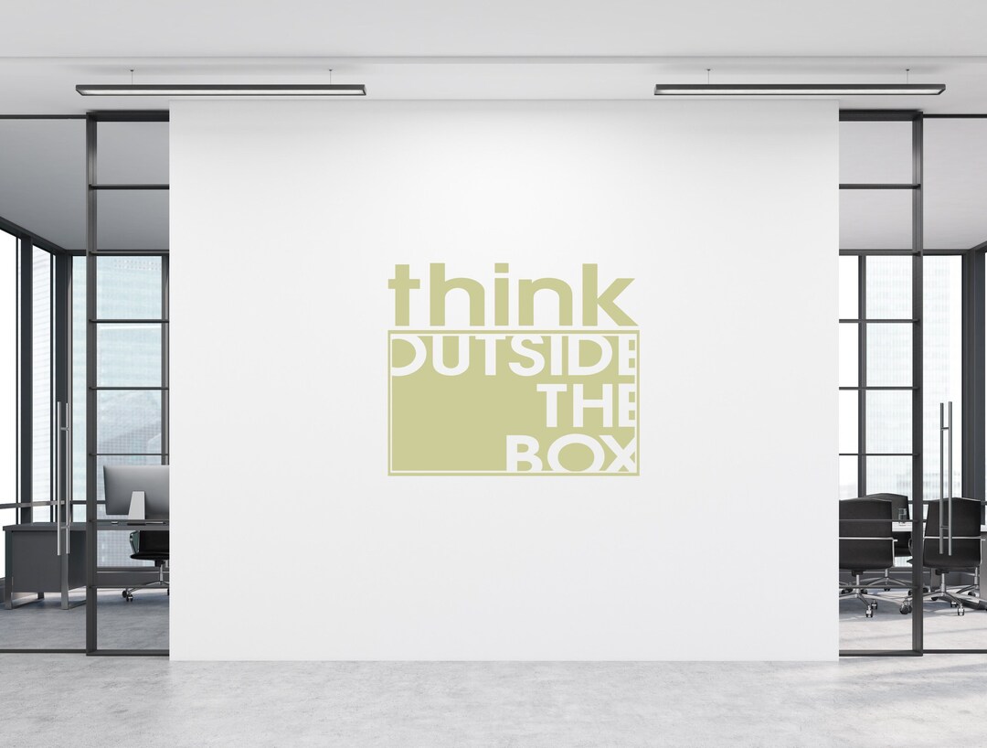 Think Outside the Box Vinyl Wall Decal – Motivational Office Decor - Etsy