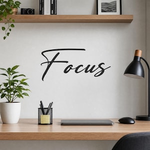 Adesivo murale motivazionale "Focus" - Decorazione per ufficio, ideale per la camera degli studenti.